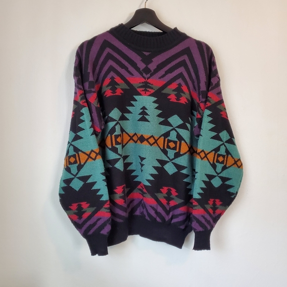 Vintage Sweaters - VTG Geometric sweater